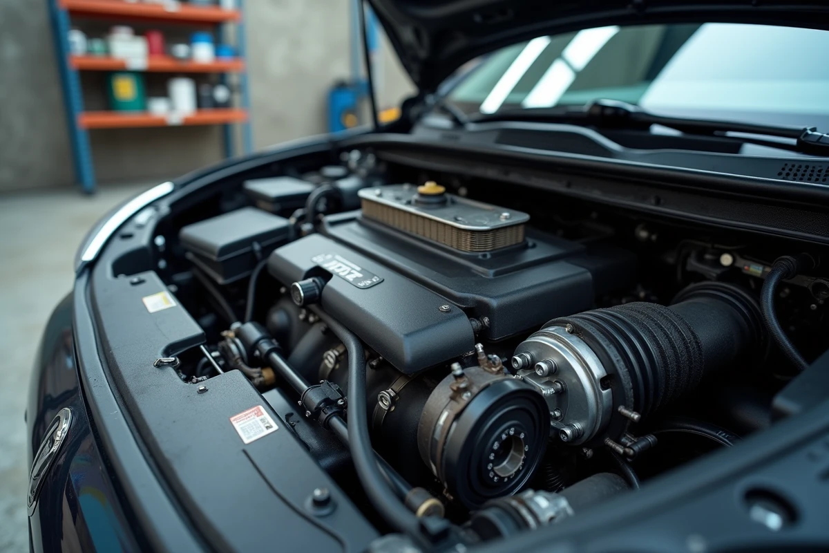 Vue détaillée du compartiment moteur 1.5 BlueHDi 130 montrant le turbo et la vanne EGR