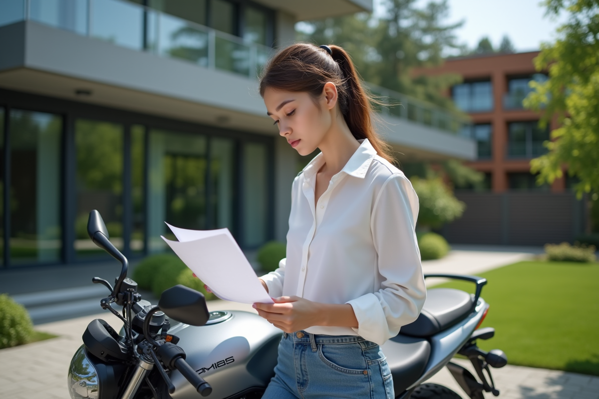 Jeune femme en tenue d
