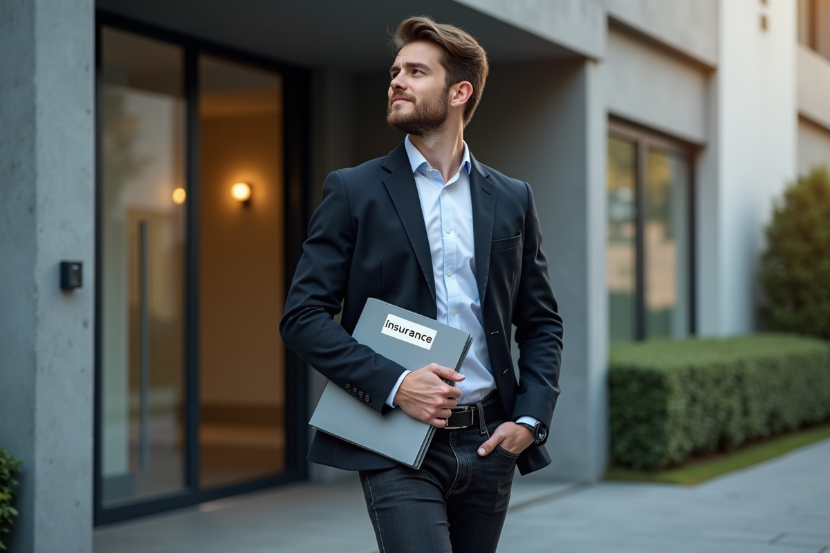 Jeune homme avec dossier d